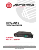 Analytic Systems BCA1000R Installation & Operation Manual preview