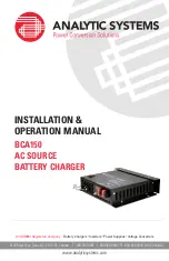 Предварительный просмотр 1 страницы Analytic Systems BCA150 Installation & Operation Manual