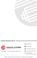 Предварительный просмотр 16 страницы Analytic Systems BCA150 Installation & Operation Manual