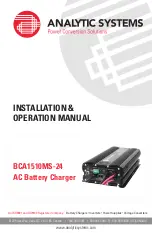 Предварительный просмотр 1 страницы Analytic Systems BCA1510MS-24 Installation & Operation Manual