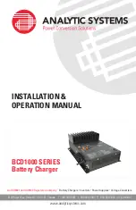 Предварительный просмотр 1 страницы Analytic Systems BCD1000 Series Installation & Operation Manual