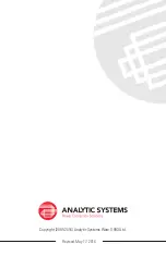 Предварительный просмотр 2 страницы Analytic Systems BCD180 Series Installation & Operation Manual