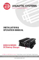 Предварительный просмотр 1 страницы Analytic Systems BCD310 Series Installation & Operation Manual