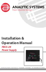 Analytic Systems FBCS-2K-110-36 Installation & Operation Manual preview