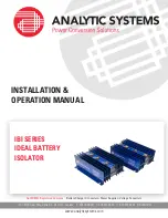 Preview for 1 page of Analytic Systems IBI Series Installation & Operation Manual