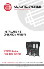 Analytic Systems IPS1500 Series Installation & Operation Manual предпросмотр