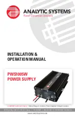 Preview for 1 page of Analytic Systems PWS1005W Installation & Operation Manual