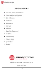 Preview for 4 page of Analytic Systems PWS1005W Installation & Operation Manual