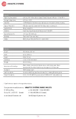 Preview for 14 page of Analytic Systems PWS1005W Installation & Operation Manual