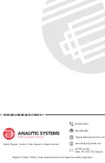 Preview for 16 page of Analytic Systems PWS1005W Installation & Operation Manual