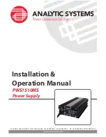 Preview for 1 page of Analytic Systems PWS1510MS Installation & Operation Manual