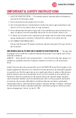 Preview for 3 page of Analytic Systems PWS610R Installation & Operation Manual