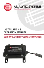 Предварительный просмотр 1 страницы Analytic Systems VCH10W Installation & Operation Manual