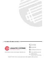 Предварительный просмотр 14 страницы Analytic Systems VTC1015 Series Installation & Operation Manual