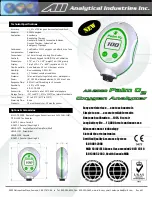 Analytical Industries Inc. AII-2000 Palm O2 Instructions For Use Manual preview