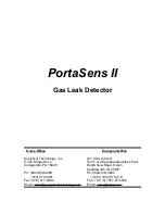 Analytical Technology PortaSens II Owner'S Manual preview
