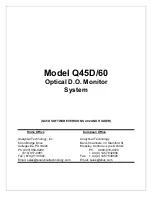 Preview for 1 page of Analytical Technology Q45D/60 Manual