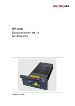 Preview for 1 page of Analytik Jena UV lamp Operating Manual