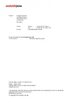 Preview for 2 page of Analytik Jena UV lamp Operating Manual