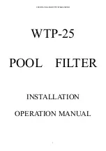 Preview for 1 page of ananyapools WTP-25 Installation & Operation Manual