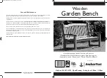 Anchor Fast Wooden Garden Bench Quick Manual preview