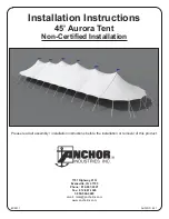 Anchor 45' Aurora Tent Installation Instructions Manual preview