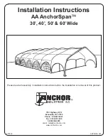 Preview for 1 page of Anchor AA AnchorSpan Installation Instructions Manual