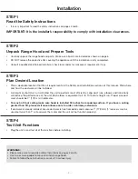 Preview for 8 page of Ancona AN-1137 User'S Manual & Installation Instructions