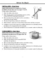 Preview for 2 page of Ancona AN-2160 User Manual And Installation Instructions