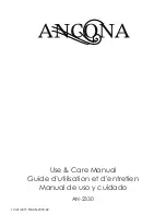 Предварительный просмотр 1 страницы Ancona AN-2330 Use & Care Manual