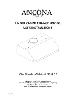 Preview for 1 page of Ancona chef 30 User Instructions