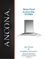 Preview for 1 page of Ancona Elite IGCE636 User'S Manual & Installation Instructions