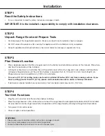 Preview for 9 page of Ancona GCL630 User'S Manual & Installation Instructions