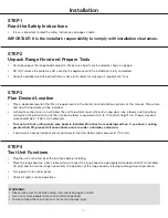 Preview for 9 page of Ancona GCT436 User'S Manual & Installation Instructions