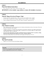 Предварительный просмотр 8 страницы Ancona WPC430 User'S Manual & Installation Instructions