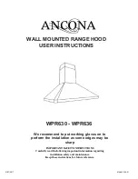 Предварительный просмотр 1 страницы Ancona WPR630 User Instructions