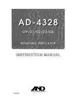 Предварительный просмотр 1 страницы AND AD-4328 OP-02 Instruction Manual