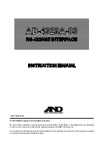 Preview for 1 page of AND AD-4329A-03 Instruction Manual