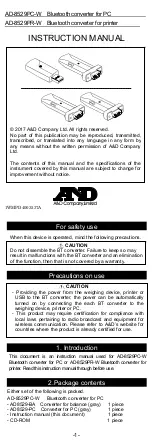 Предварительный просмотр 1 страницы AND AD-8529PC-W User Manual