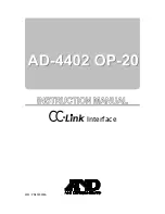 Preview for 1 page of AND CC-Link Interface AD-4402-OP-20 Instruction Manual