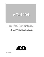 AND Check Weighing Indicator AD-4404 Instruction Manual preview