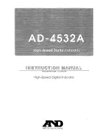 AND High speed digital indicator AD-4532A Instruction Manual предпросмотр