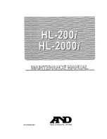 AND HL-2000i Maintenance Manual предпросмотр