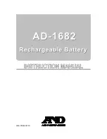 AND Rechargeable Battery AD-1682 Instruction Manual предпросмотр