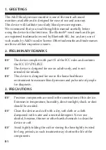 Предварительный просмотр 2 страницы AND UA-651BLE-V Series Instruction Manual