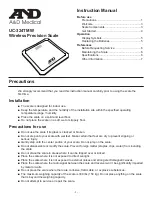 Предварительный просмотр 1 страницы AND UC-324TMW Instruction Manual