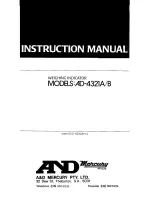 Preview for 1 page of AND Weighing indicator AD-4321A Instruction Manual