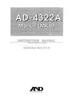 Preview for 1 page of AND Weighing Indicator AD-4322A Mark II (MKII) Instruction Manual