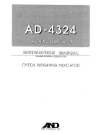 Preview for 1 page of AND Weighing Indicator AD-4324 Instruction Manual