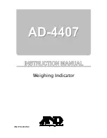 Preview for 1 page of AND Weighing Indicator AD-4407 Instruction Manual